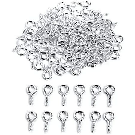 1400 Pieces Mini Screw Eye Hooks 5x12mm Metal Eyelets Eye Pins for Bracelet Earring Necklace Anklet  | Walmart (US)