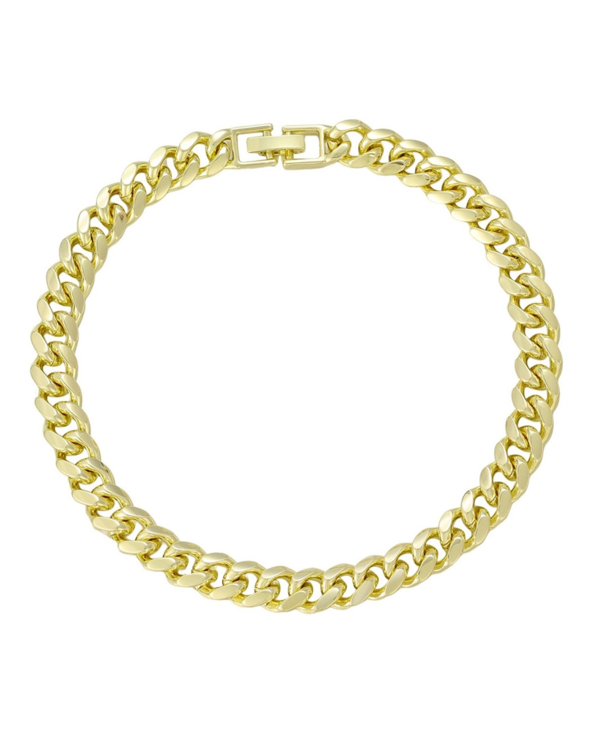 Adornia 14K Gold Plated Chunky Curb Chain Anklet - Gold | Macy's