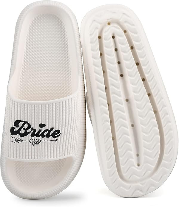 MGupzao Bride Slippers - Bride to be Sandals for Bachelorette Party Bridal Shower Wedding Day Bri... | Amazon (US)
