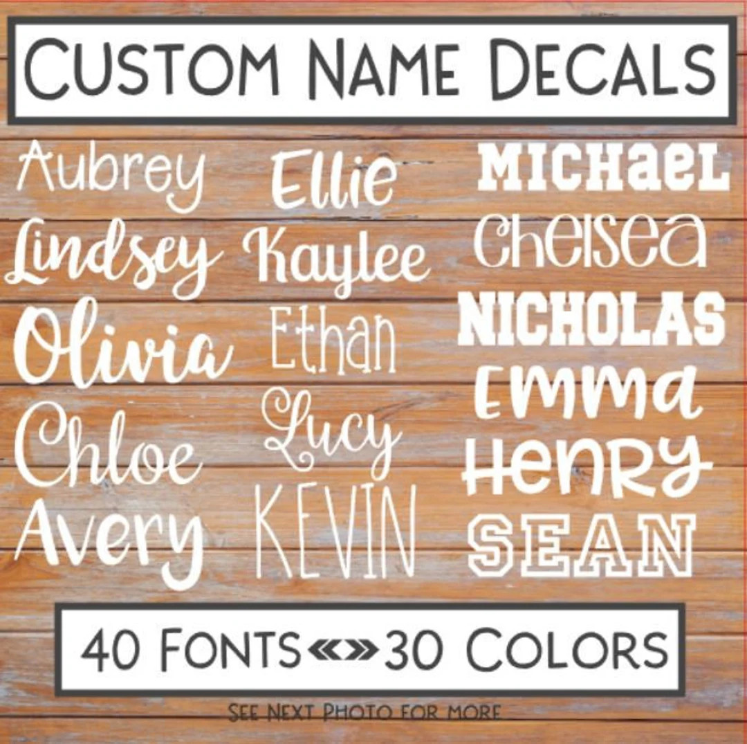 Name Decal - Vinyl Name decal - Personalized Name Decal - Name Sticker - Tumbler Name Sticker - Y... | Etsy (US)