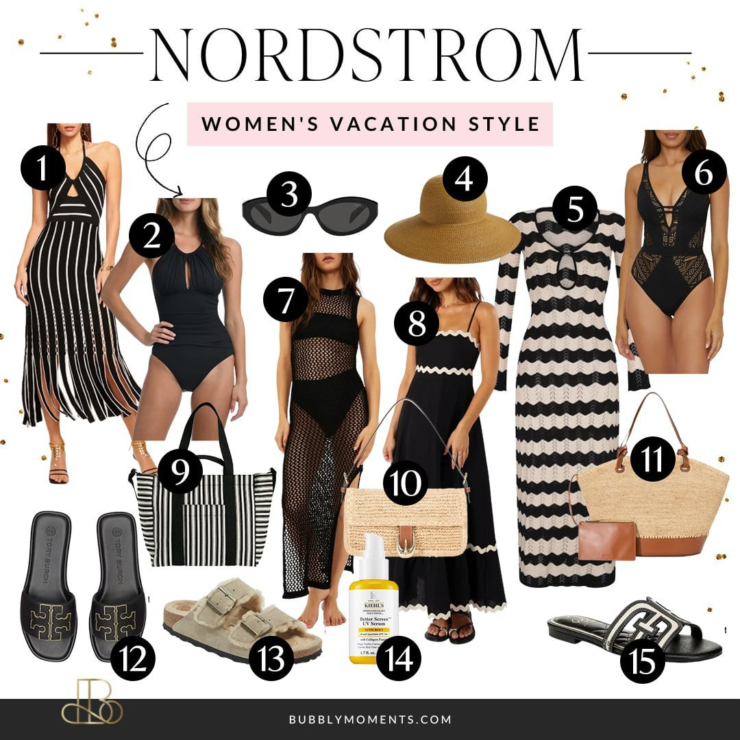 Vacation season is here, and I’ve found the ultimate wardrobe staples to elevate your getaway style! ✈️☀️ Whether you're lounging on the beach, strolling through tropical streets, or enjoying a cozy dinner by the water, these Nordstrom vacation essentials will have you looking effortlessly chic. From stylish swimsuits and breezy cover-ups to comfy sandals and the perfect sun hat, I’ve curated a collection that combines comfort and elegance, so you can look and feel amazing all vacation long. 🌴✨ Don't miss out—shop these must-have pieces now and get ready for your next adventure. Your vacation wardrobe is about to get a serious upgrade! 🌊👜#LTKStyleTip #LTKTravel #LTKSwim #VacationStyle #NordstromFinds #SummerWardrobe #TravelStyle #BeachVibes #VacationOutfits #ResortWear #ChicTravel #VacationEssentials #NordstromStyle #TravelMustHaves #SummerFashion #TravelLooks #TropicalGetaway #BeachReady #OutfitInspo #ChicAndComfy #TravelFashion #VacationReady #AmazonFashion #Fashionista #WanderlustStyle #SummerTravel #StyleGoals

