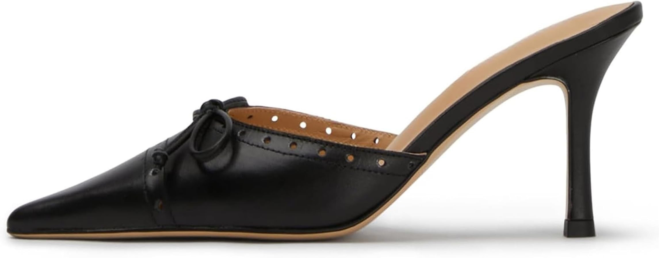 Kitten Heels for Women Dressy Pointed Toe Bow Heeled Sandals Vintage Mules Sexy Stiletto Heel Cas... | Amazon (US)