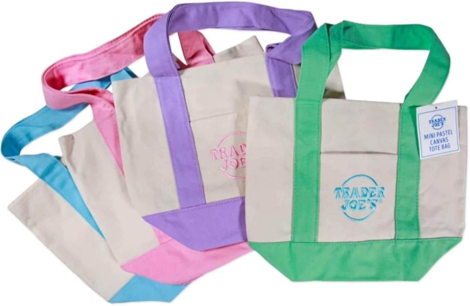 Set of Four Trader Joe's Mini Canvas Totes Bags | Amazon (US)