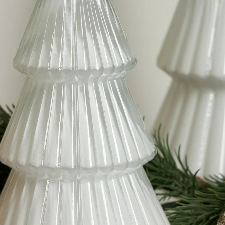 My Texas House Small White Glass Tree Decoration, 8.6" | Walmart (US)