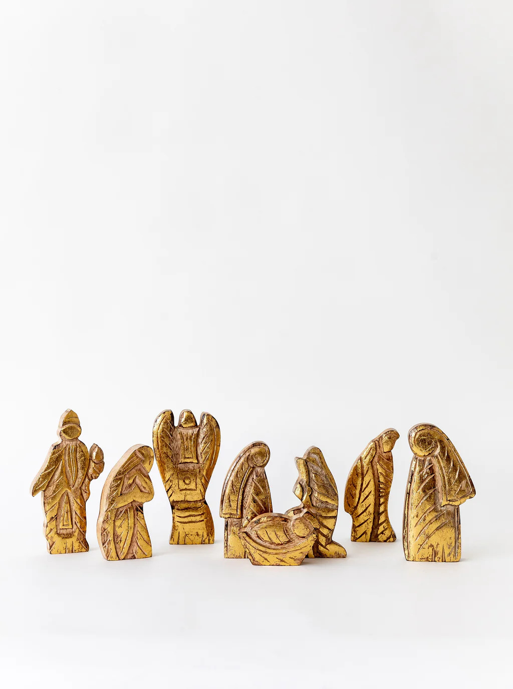 Gilded Wood Nativity Set | House of Jade Home
