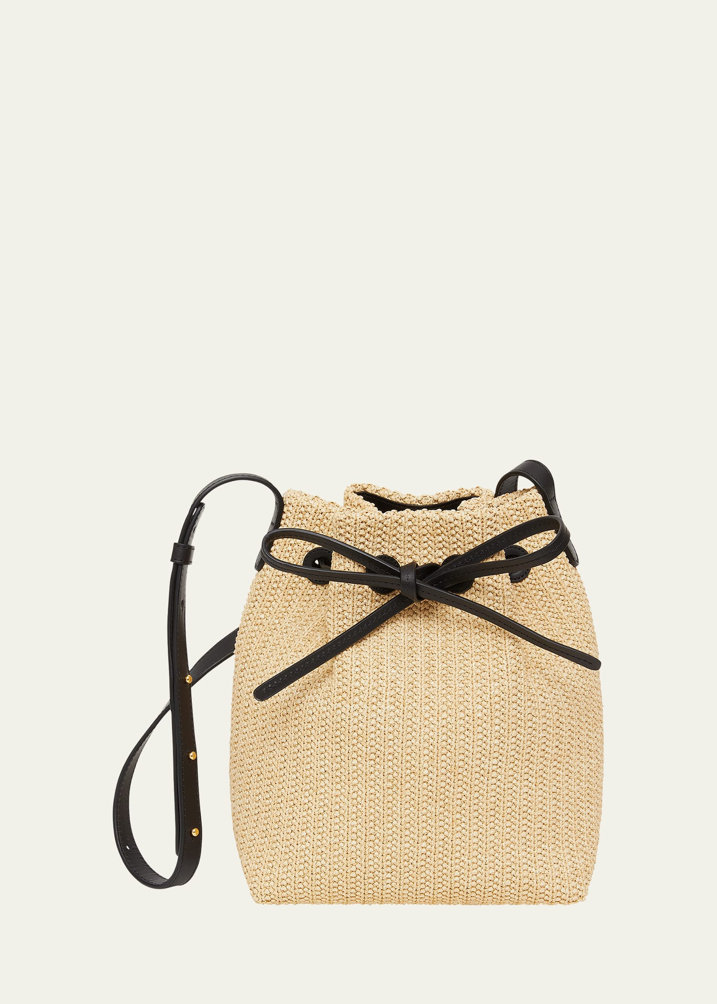 Mansur Gavriel Mini Drawstring Raffia Bucket Bag | Bergdorf Goodman