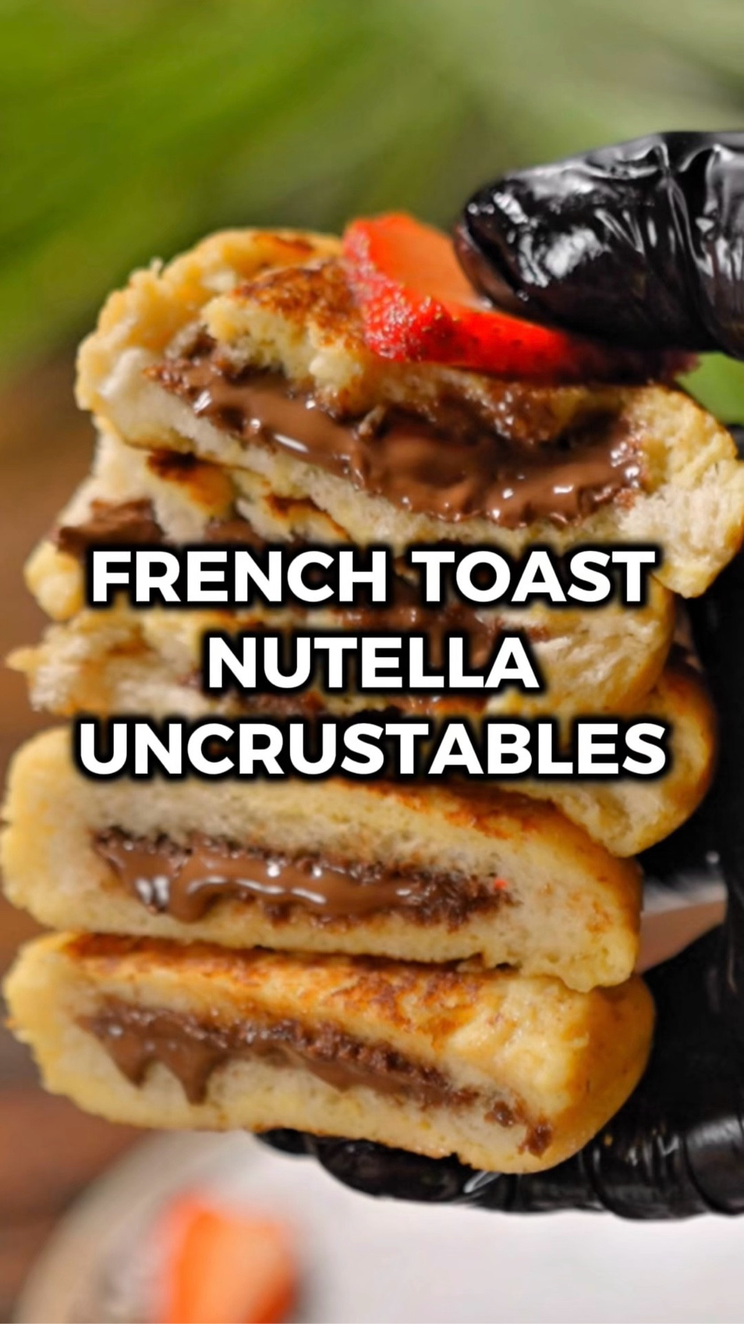 Well, this just took uncrustables to a new level 😋

It’s hard to go wrong with french toast, @nutella, strawberries, and powdered sugar!

Would you try it? Let me know in the comments what you think if you do! 🙌

INGREDIENTS

12 slices white bread
6 tbsp Nutella
¼ cup all-purpose flour
1 cup milk
3 eggs
1 tbsp sugar
1 tsp vanilla extract
½ tsp ground cinnamon
1 pinch salt
vegetable oil

INSTRUCTIONS
1️⃣ Spoon about a tablespoon of nutella into the middle of 6 slices of bread, then place another slice on top of each.
2️⃣ Use a sturdy cup to press down in the middle of each Nutella sandwich. This will seal the edges around the Nutella and create an “uncrustable”
3️⃣ Whisk the flour, milk, eggs, sugar, vanilla extract, and cinnamon in a medium mixing bowl until combined. 
4️⃣ Add oil to a pan over medium heat. Soak each uncrustable for 10-15 seconds per side, then place them in the pan.
5️⃣ Cook each side until golden brown.
6️⃣ Slice the stem off of one or two strawberries, thinly slice them, and place a slice or two on top of each uncrustable. Dust each with powdered sugar.
7️⃣ Enjoy!

#LTKfoodie #LTKHome #LTKKids