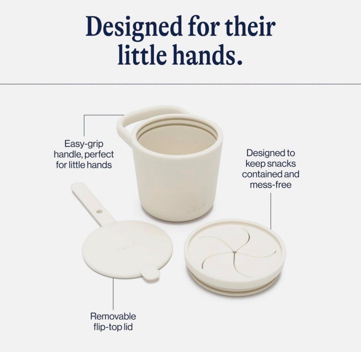 Lalo Snack Cup - Oatmeal: Silicone, Baby Food Storage, 6 Volume

Low toxic baby accessories 

#LTKBaby #LTKKids #LTKTravel