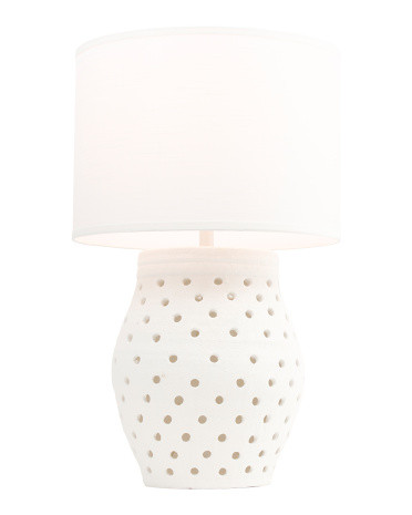 30in Porous Ceramic Pot Table Lamp | TJ Maxx