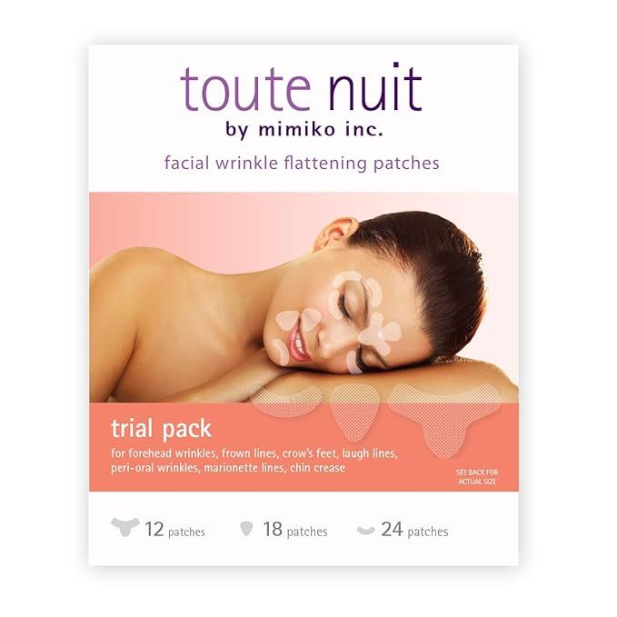 Toute Nuit Wrinkle Patches, Face Tape, Trial Pack - 3 Shapes Forehead, Around Eyes and Lips - 54 ... | Amazon (US)