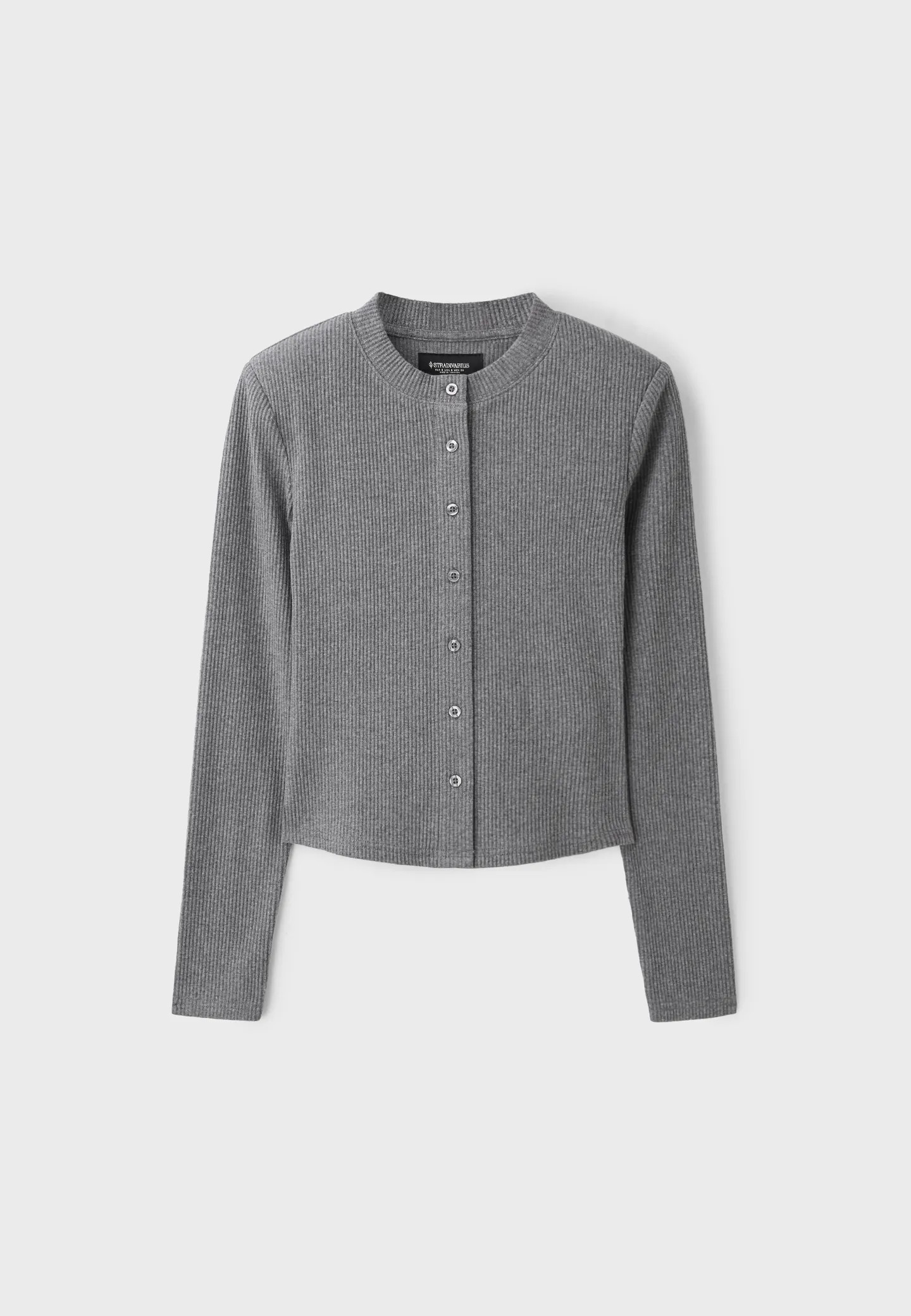 Knit cardigan with padded shoulders | Stradivarius (UK)