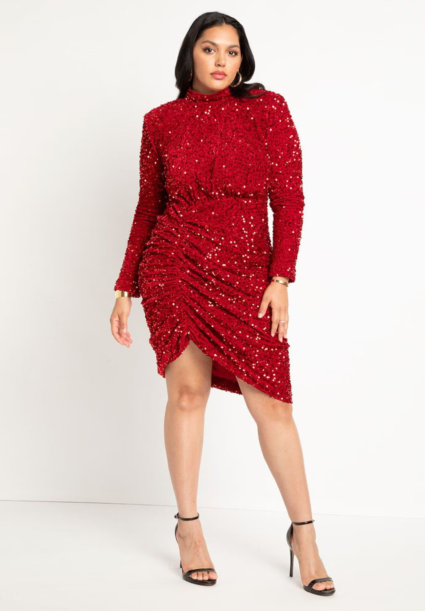 Ruched Sequin Dress | Eloquii