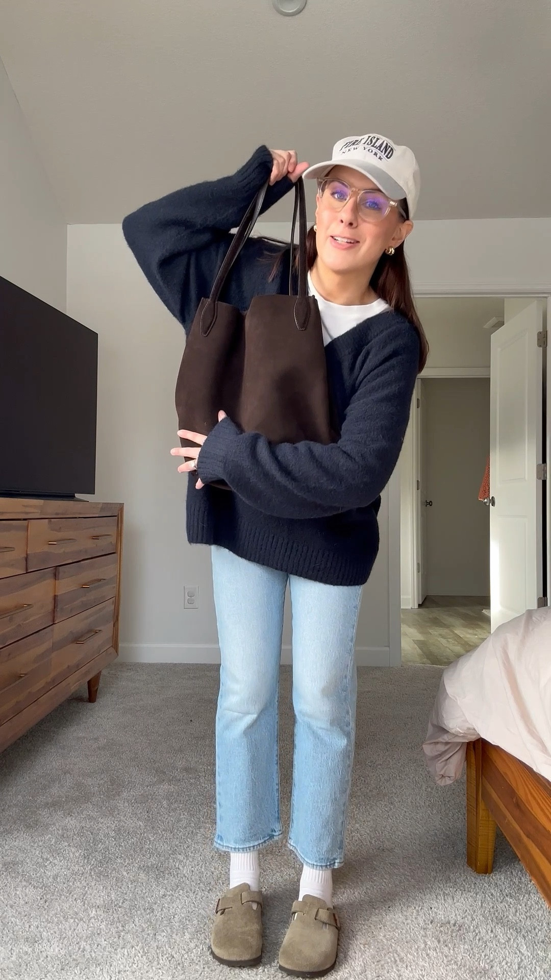 Love these new Levi jeans! 3 lengths. Wearing size 27 in 26L.

Sweater, suede tote on sale too!

#LTKPetite #LTKSaleAlert #LTKSeasonal