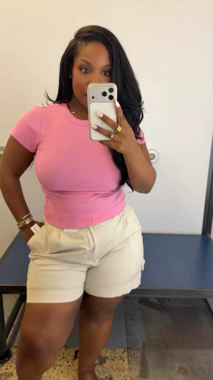 The perfect basics from Old Navy for warmer weather! The shirt is nice and fitted and the shorts fit so well too 🙌🏾 

Outfit is on sale at Old Navy!! 

Top: M 
Shorts: L

#LTKMidsize #LTKSaleAlert #LTKPetite