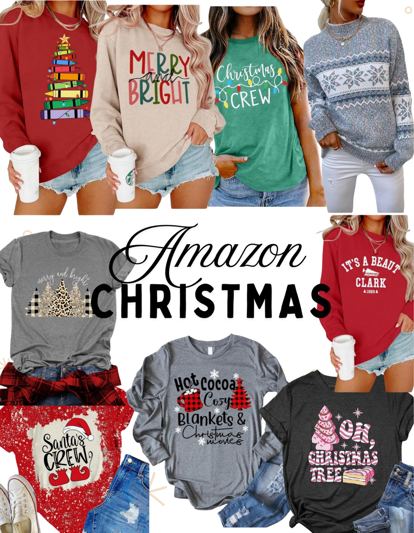 CHRISTMAS sales have started! Which Mrs.Claus are you? There are so many!
#christmas #christmastees #christmasfashion #amazon #amazonfashion #christmasoutfit #outfitinspo #womensfashion 

#LTKSeasonal #LTKFindsUnder50 #LTKSaleAlert