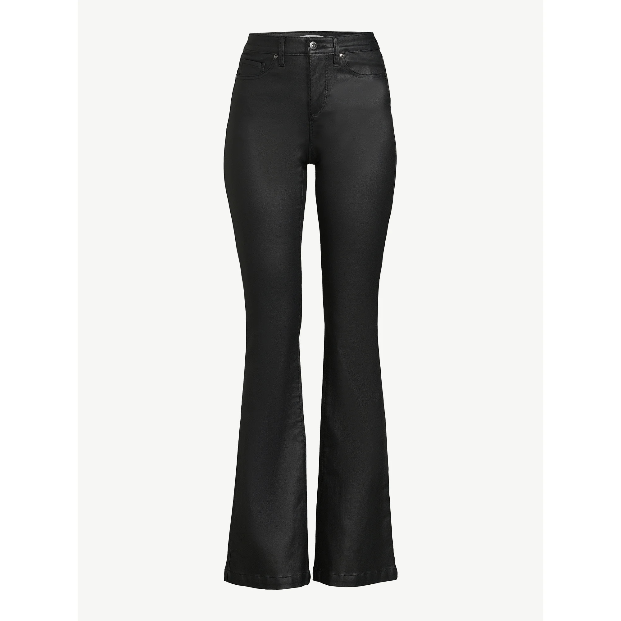 Sofia Jeans Women's Melisa Flare High Rise Coated Pants, 33.5" Inseam, Sizes 2-20 | Walmart (US)