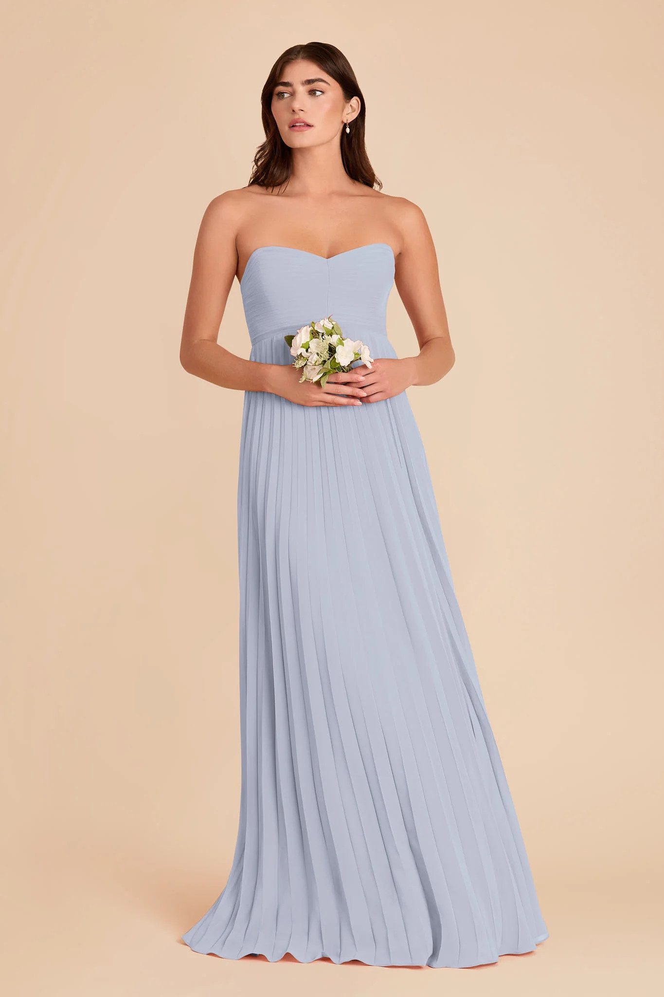 Dusty Blue Bridesmaid Dress Chiffon Size XS Birdy Grey Sasha | Birdy Grey