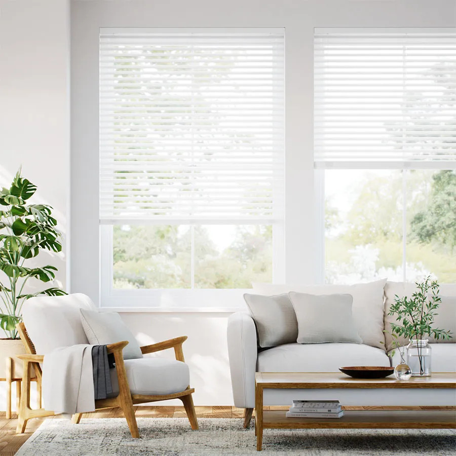 2 Inch Faux Wood Blinds | Cordless White Faux Wood Blinds | SelectBlinds | Select Blinds