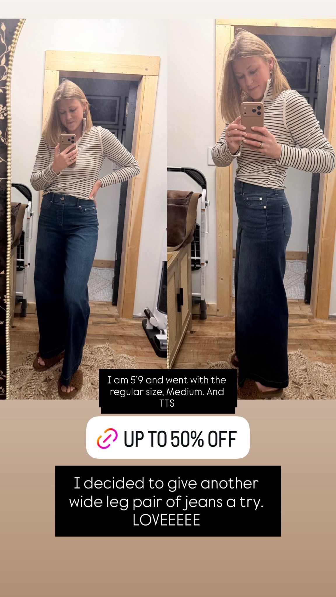 These jeans are so comfortable and being tall, the regular size fit very well! I love the wide leg! 

#LTKFindsUnder100 #LTKGiftGuide #LTKHoliday