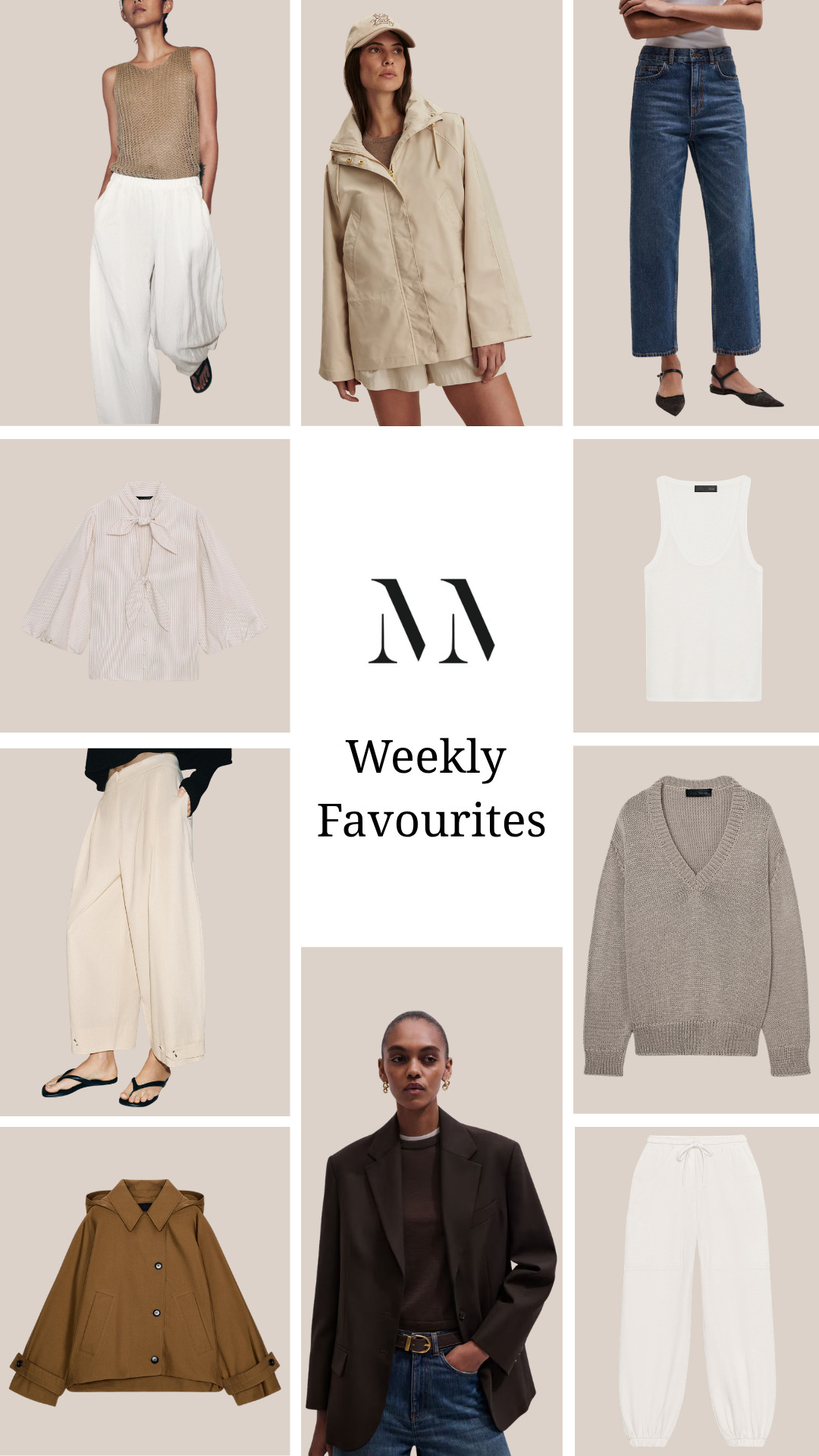 The Weekly Faves Edit
White Trousers, LTK Denim Jeans, Knitwear, Spring Jackets, Brown Blazer, Rain jacket  

 #LTKuk #LTKspring #LTKeurope