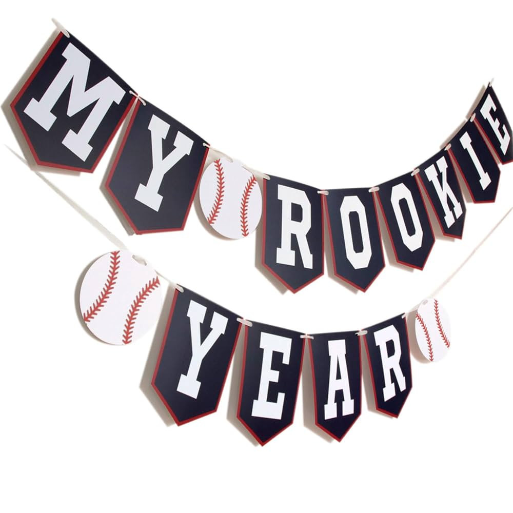 My Rookie Year Banner,Rookie Of The Year 1st Birthday Decoration,Baseball Party Banner | Amazon (US)