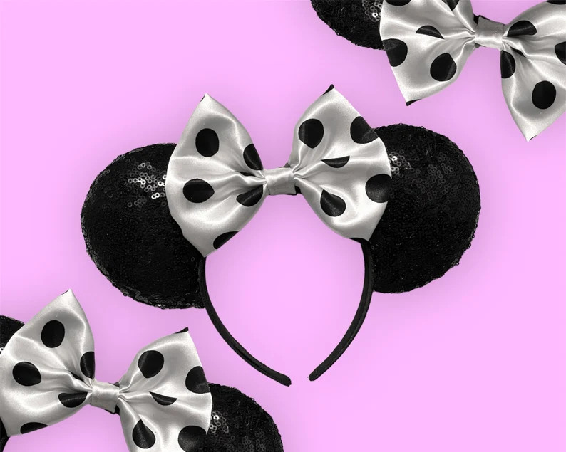 Classic Minnie's  White/black Polka Dot Version  Minnie - Etsy | Etsy (US)