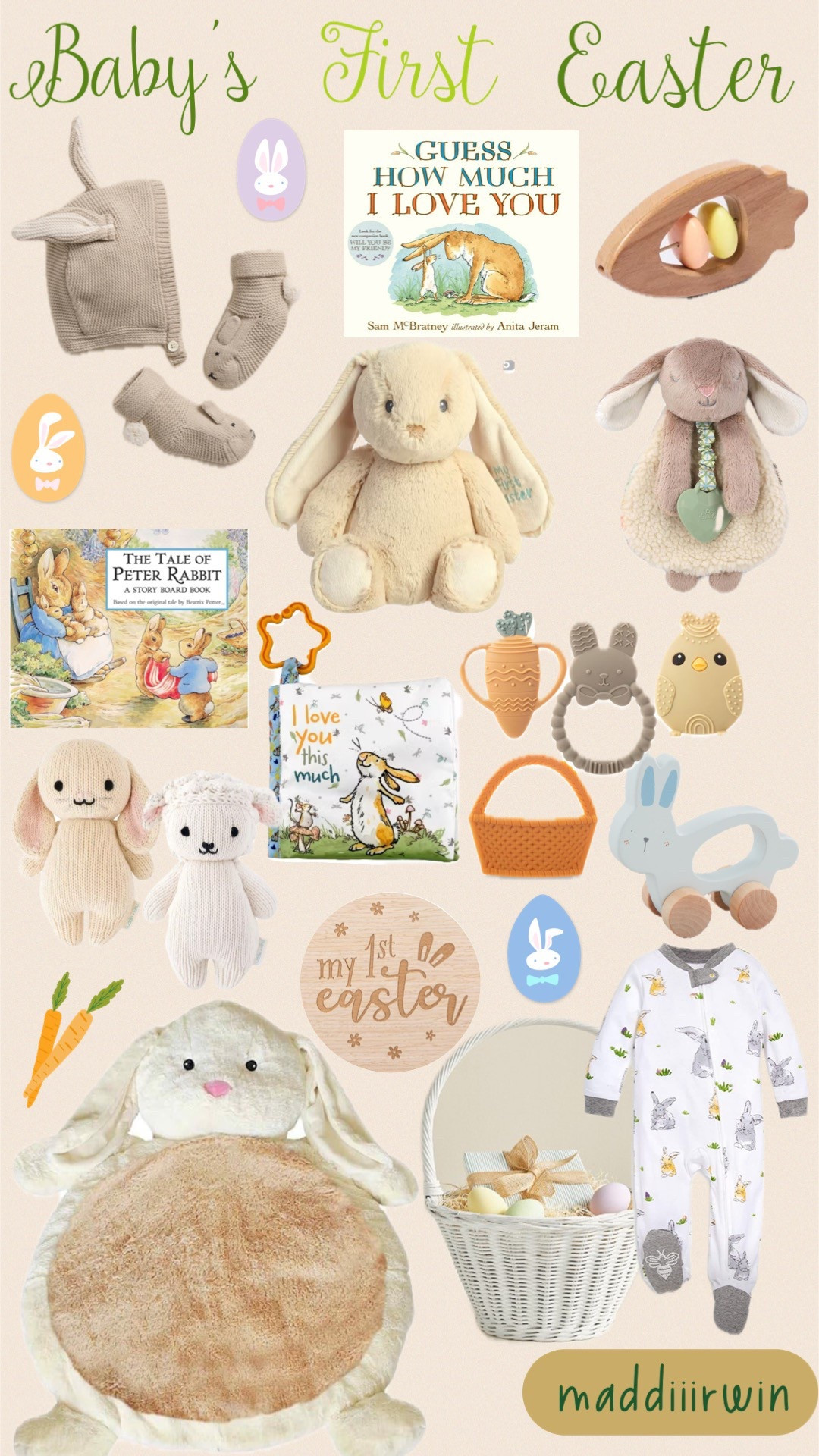 Spring is coming! 🌸
I’m ready for warm weather, planting my garden, and decorating for Easter. I’m so excited for Levi’s first Easter & am planning all the sweetest details. Here’s some ideas for your baby’s first Easter basket made with all the bunny love 🥰 🐇

#LTKBaby #LTKSeasonal #LTKFamily