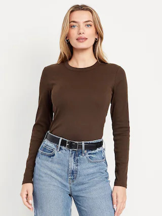 Snug Long-Sleeve Crew-Neck T-Shirt | Old Navy (US)