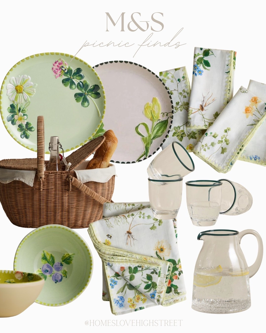 The sweetest picnic setup from M&S 🌿
Floral prints & soft greens; perfect for summer hosting 🧺 

#mands #mandsfinds #picnicinspo #summerpicnic #ukfinds #homeinspo #tableware #summerhosting #gardenparty #aestheticfinds

#LTKuk #LTKstyletip #LTKhome
