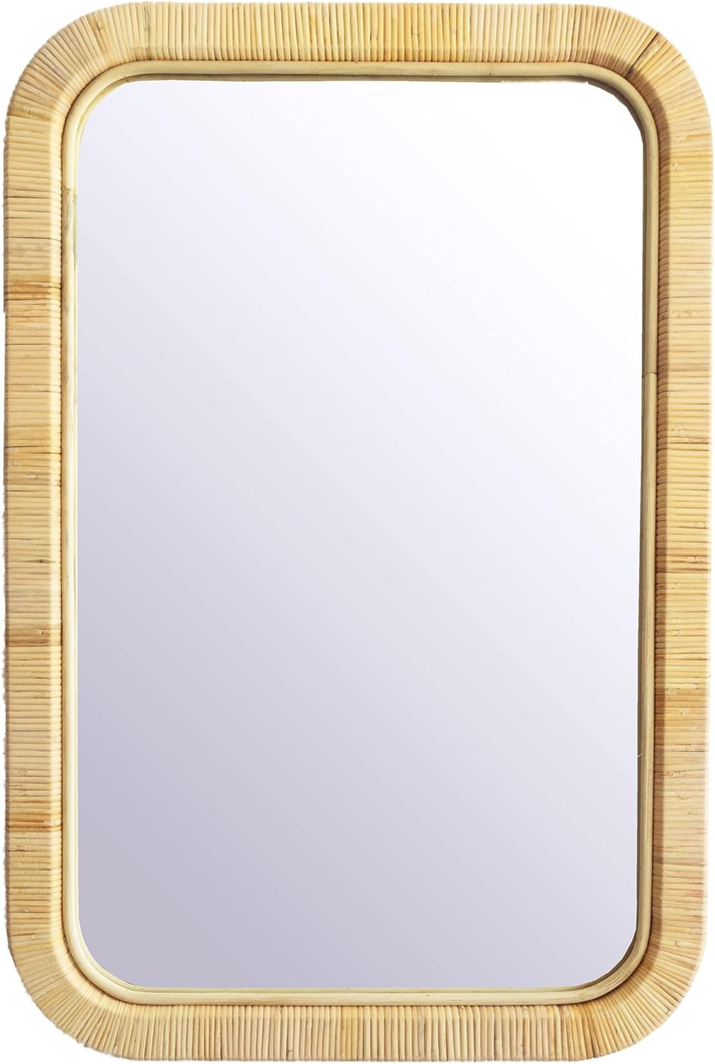 SORBARIA Natural Rattan Skin Wrapped Mirror - Rectangular 24"*36" | Amazon (US)