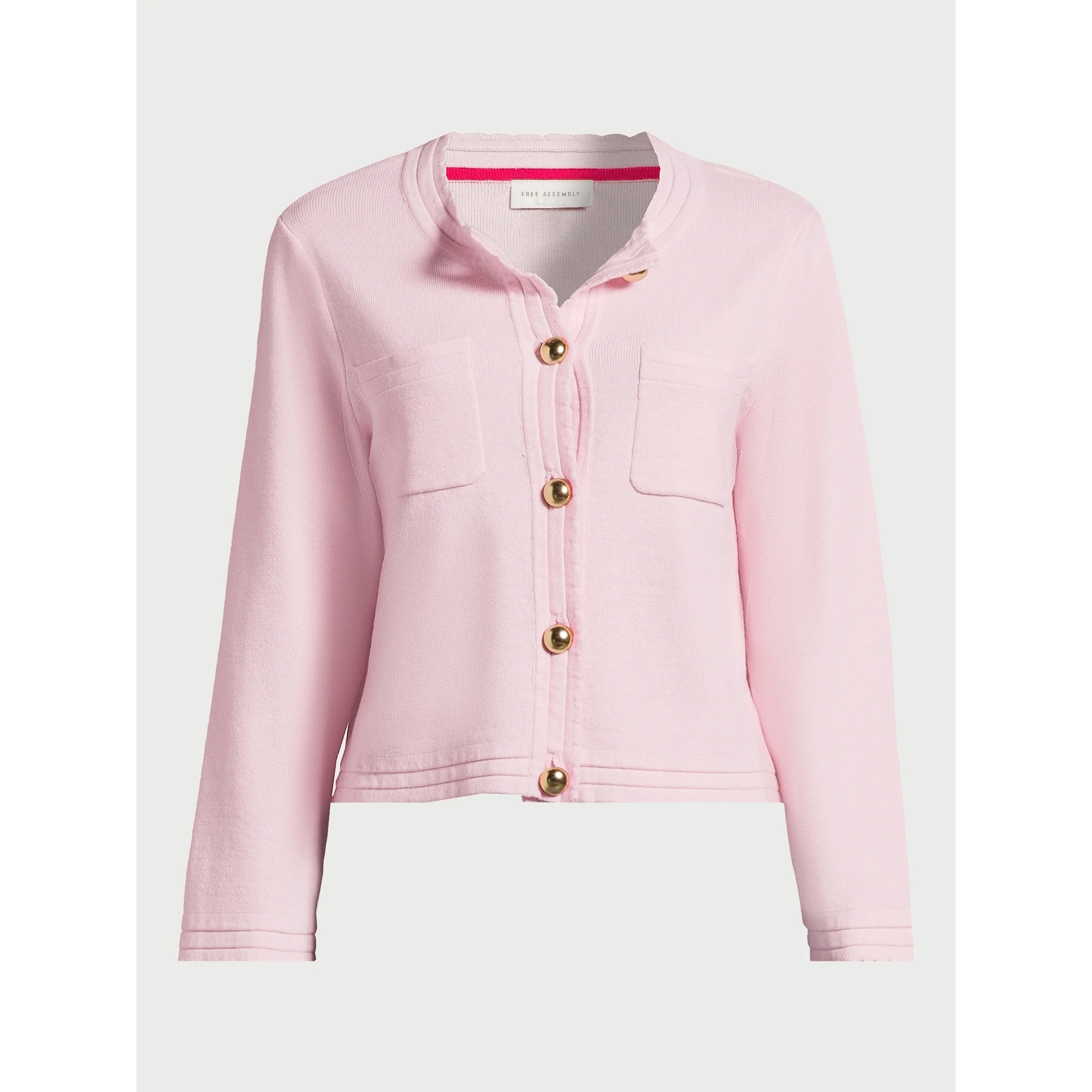 Free Assembly Women’s Chest Pocket Cardigan Sweater with Long Sleeves, Midweight, Sizes XS-XXL | Walmart (US)