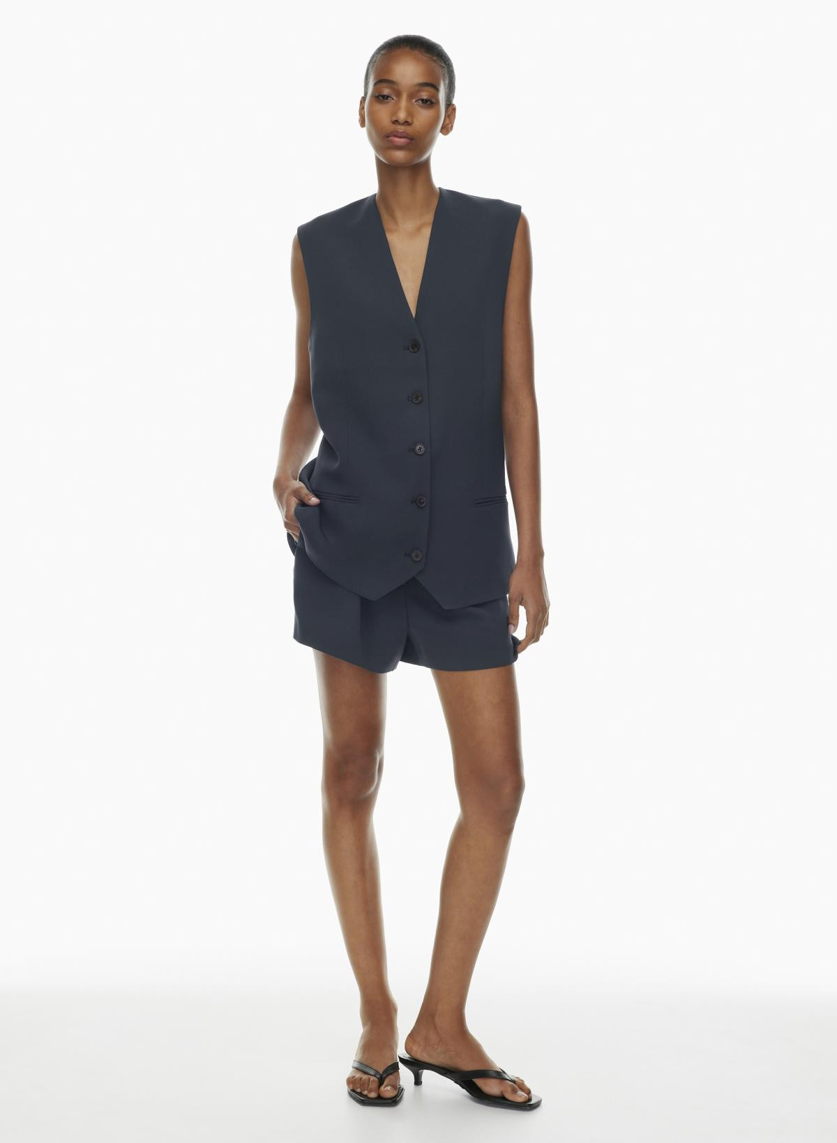 Aritzia Babaton Women's Agency Vest in Dark Night Navy | Small | Aritzia
