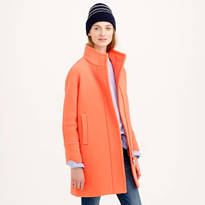 Stadium-cloth cocoon coat | J.Crew US