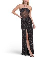 Britta Halter Cup Sheer At Waist Dress | TJ Maxx