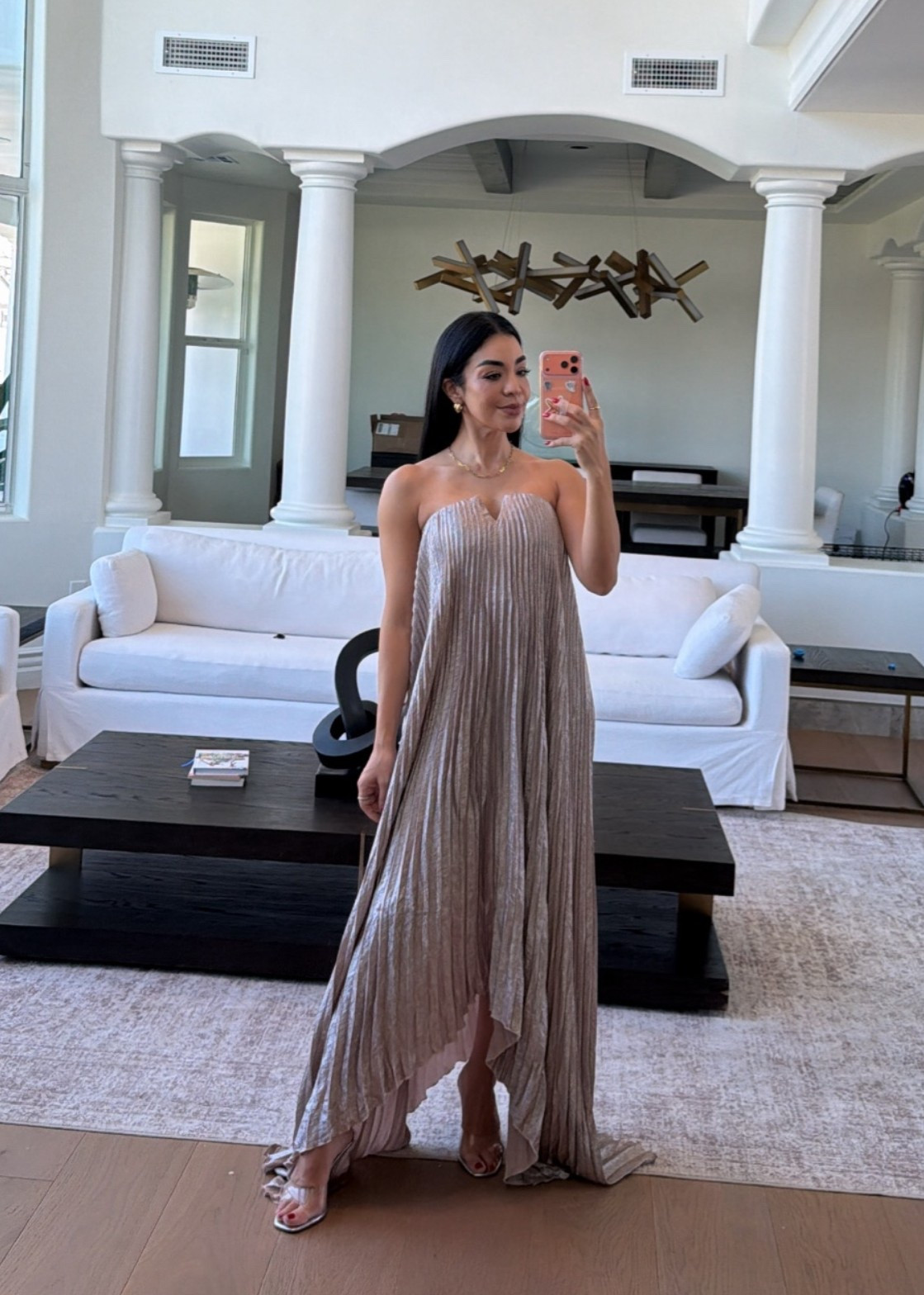 @vici champagne dress. Use code KARLAM40
