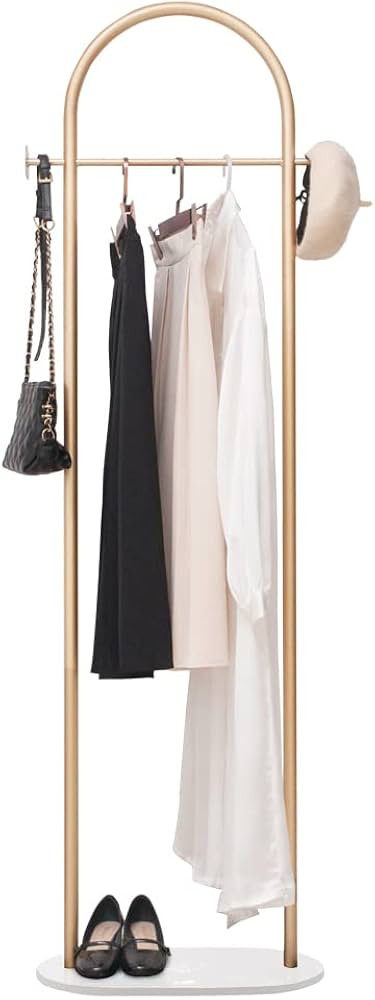 Cre Cra Stand Appendiabiti Porta Abiti Multifunzionale Attaccapanni Autoportante con Ripiano Cam... | Amazon (IT)