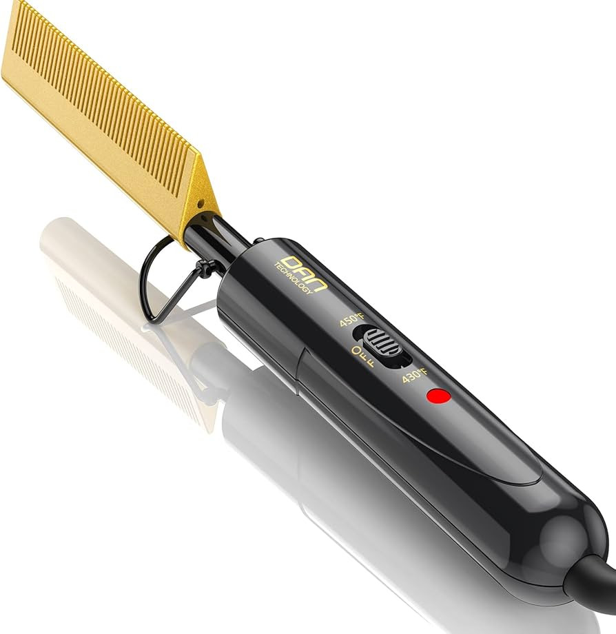 DAN Technology hot Comb Electric for Wigs,450℉Small hot Comb for Edges,Low and high Temperature... | Amazon (US)