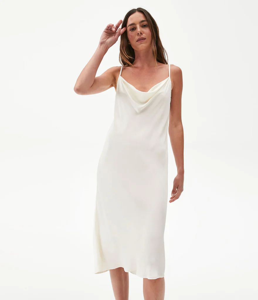 Pearl Satin Slip Dress | MichaelStars.com