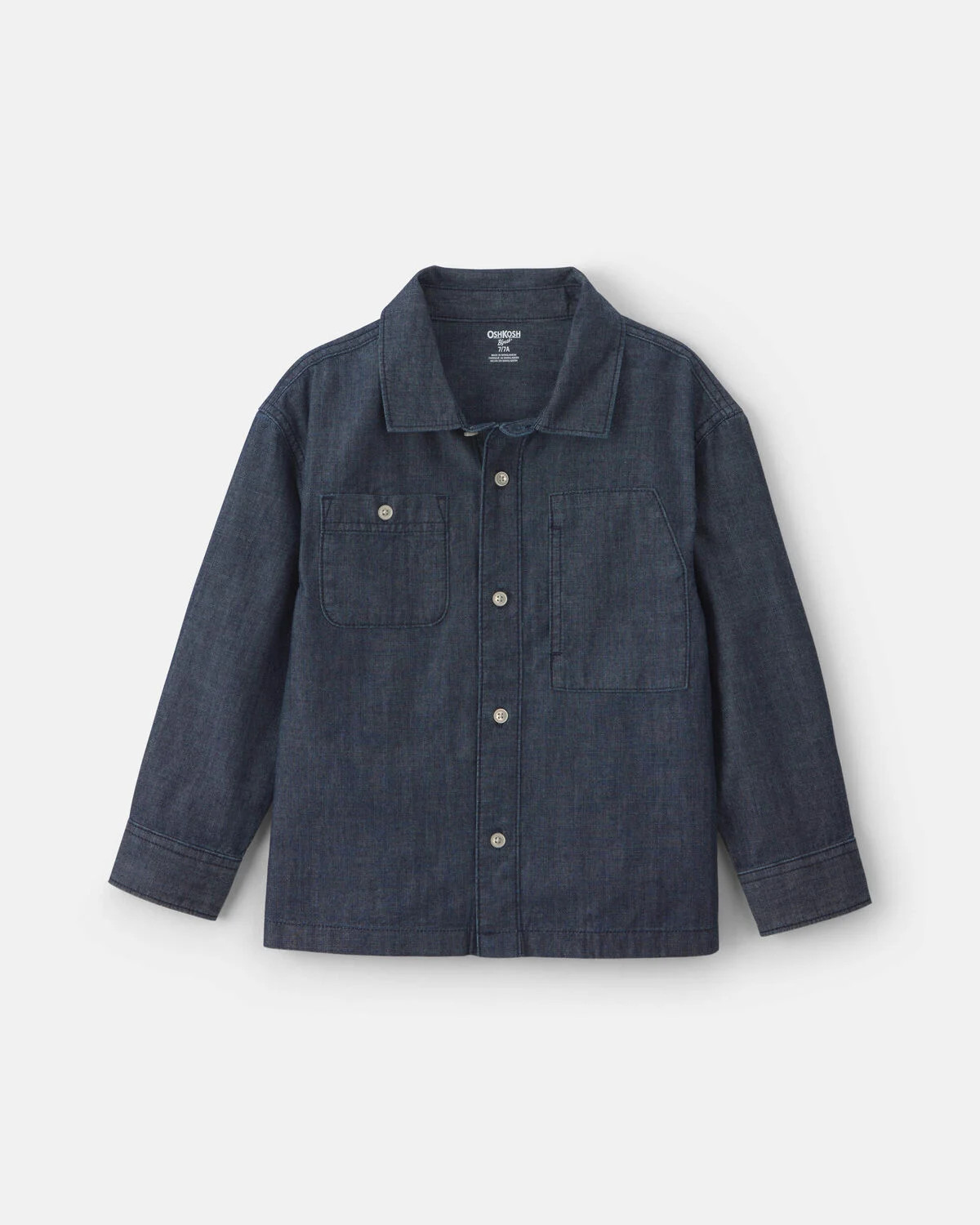 Boys Denim Button-Down Shirt - Dark Wash | Carter's Inc