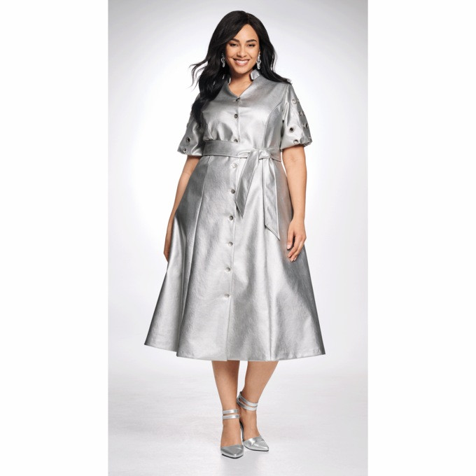 Cree Faux-Leather Grommet Dress | monroe+main