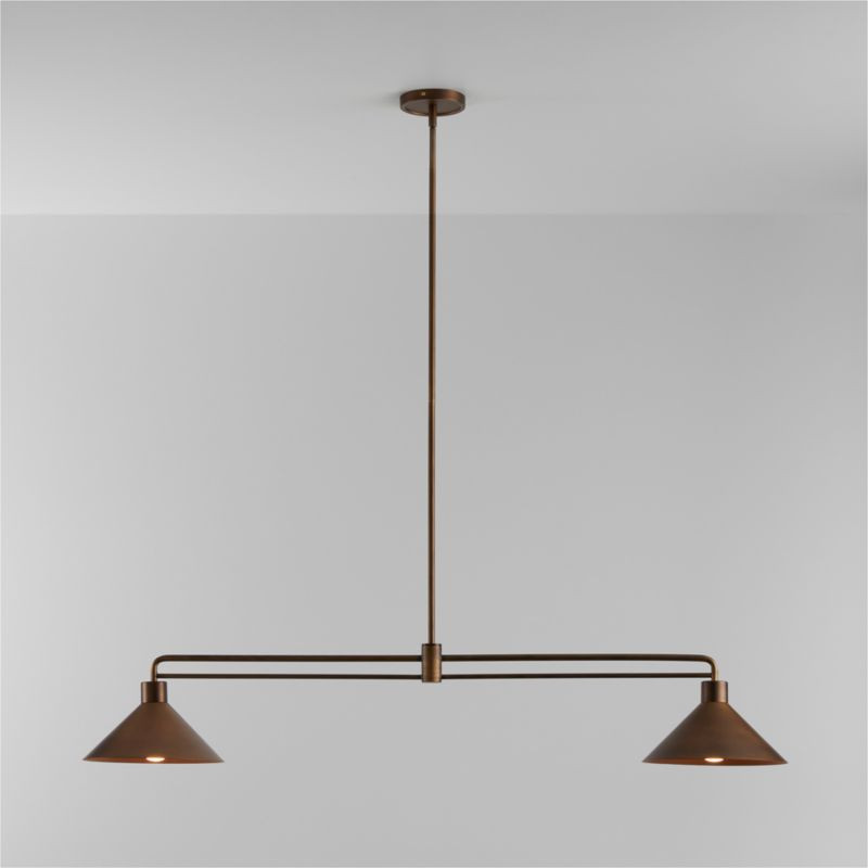 Andre Brass 2-Light Pendant + Reviews | Crate & Barrel | Crate & Barrel
