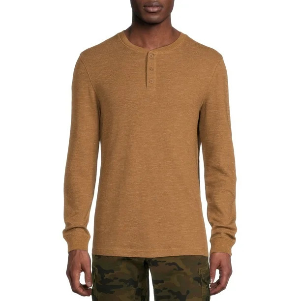 George Men's and Big Men's Long Sleeve Thermal Henley - Walmart.com | Walmart (US)