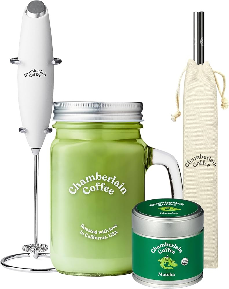 Chamberlain Coffee Matcha Starter Pack - Green Tea Matcha Powder Kit - Ceremonial Grade Matcha Te... | Amazon (US)