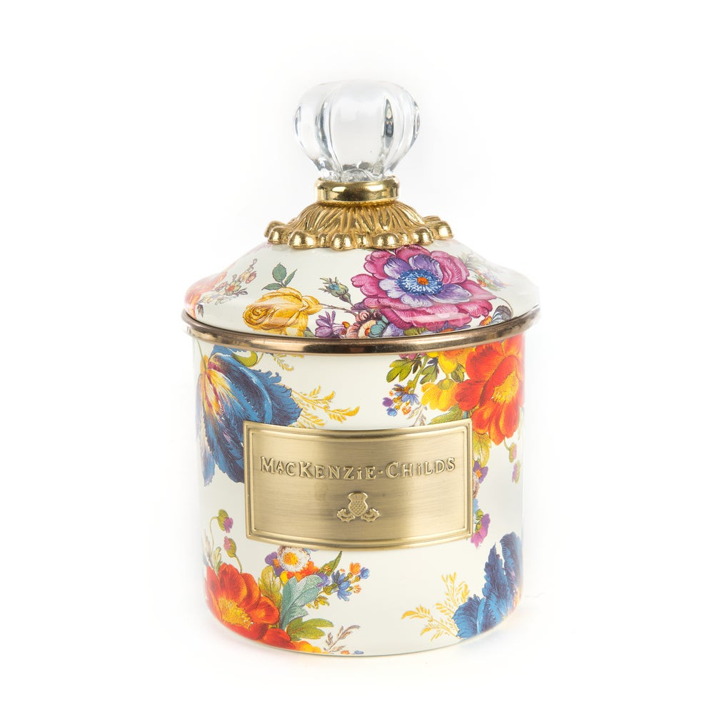 White Flower Market Demi Canister | MacKenzie-Childs