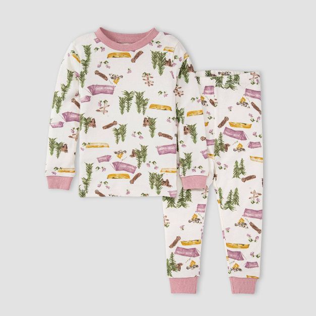 Burt's Bees Baby® Toddler Girls' Wilderness Wonders Organic Cotton Pajama Set - Pink | Target