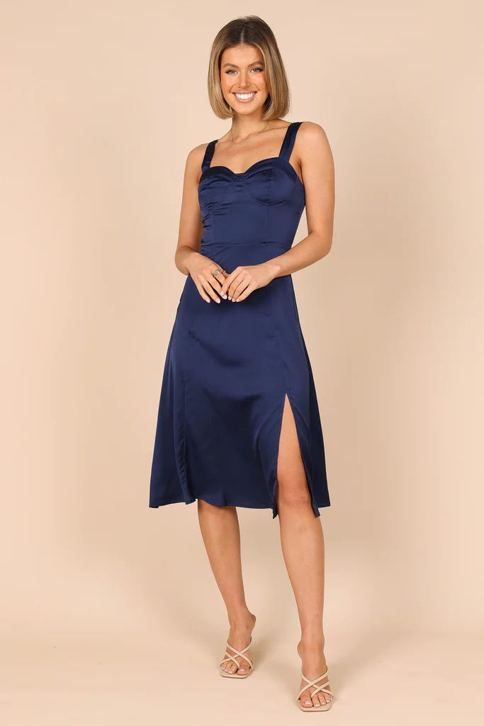 Siobhan Midi Dress - Navy | Petal & Pup (US)