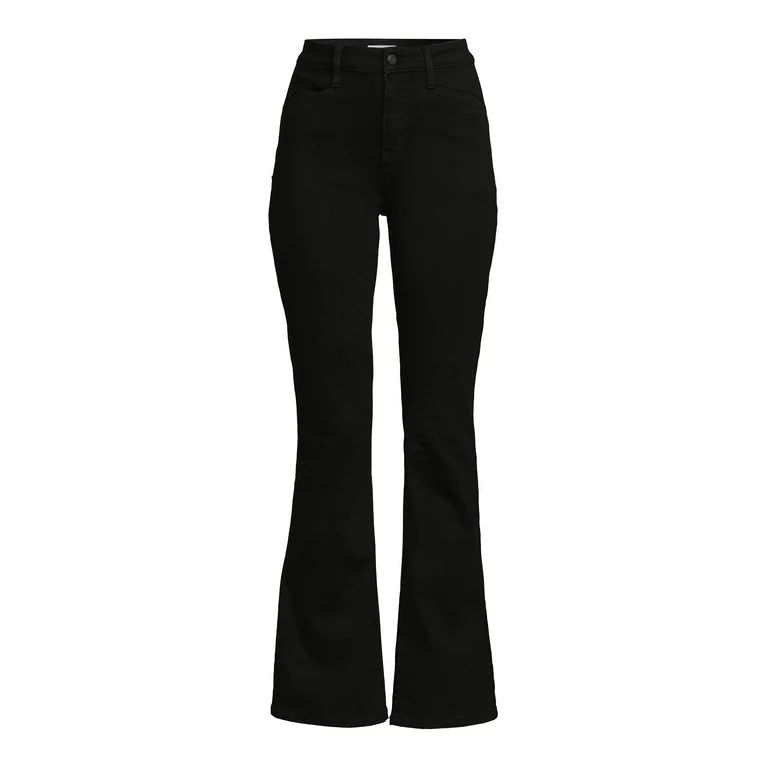 Time and Tru Women's High Rise Flare Jeans, 30" Inseam | Walmart (US)