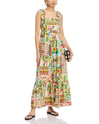 Palm Tie Strap Maxi Dress - Exclusive | Bloomingdale's (US)