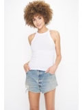 Project Social Tee Perry Rib Tank - White | Ama La Vita