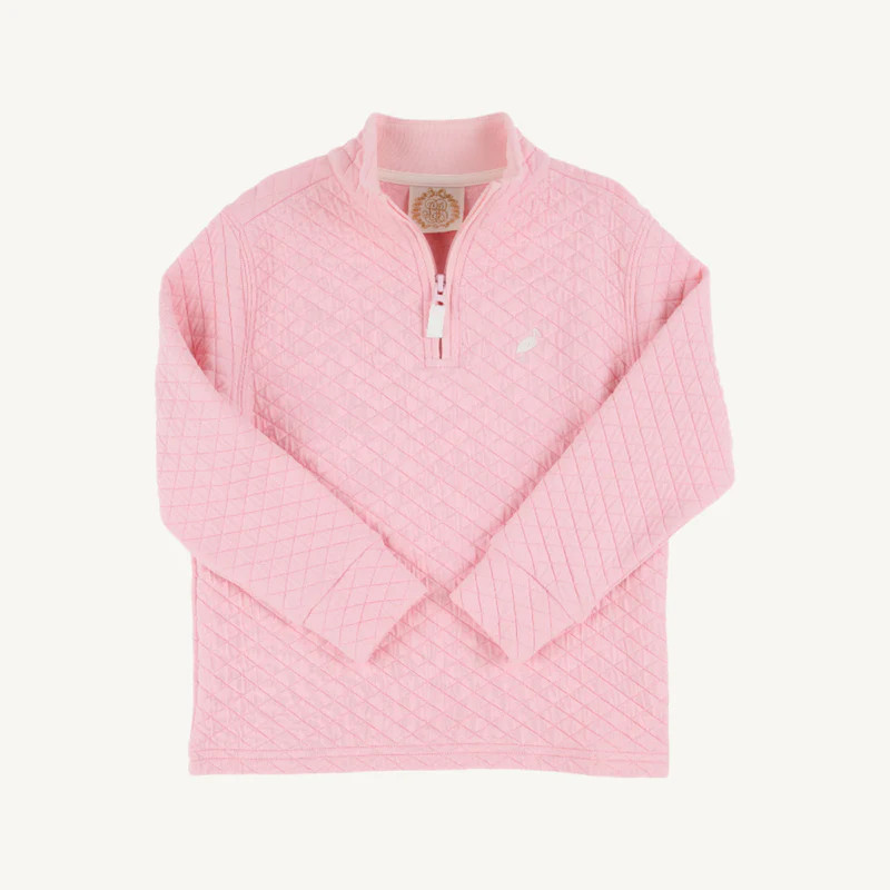 Canter Collar Half Zip (Quilted) - Sandpearl Pink with Palmetto Pearl | The Beaufort Bonnet Company